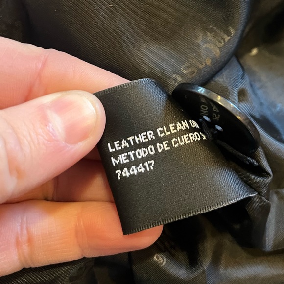 Nice! East 5th genuine leather black coat jacket women’s large button down - Picture 14 of 16